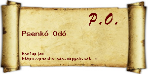 Psenkó Odó névjegykártya